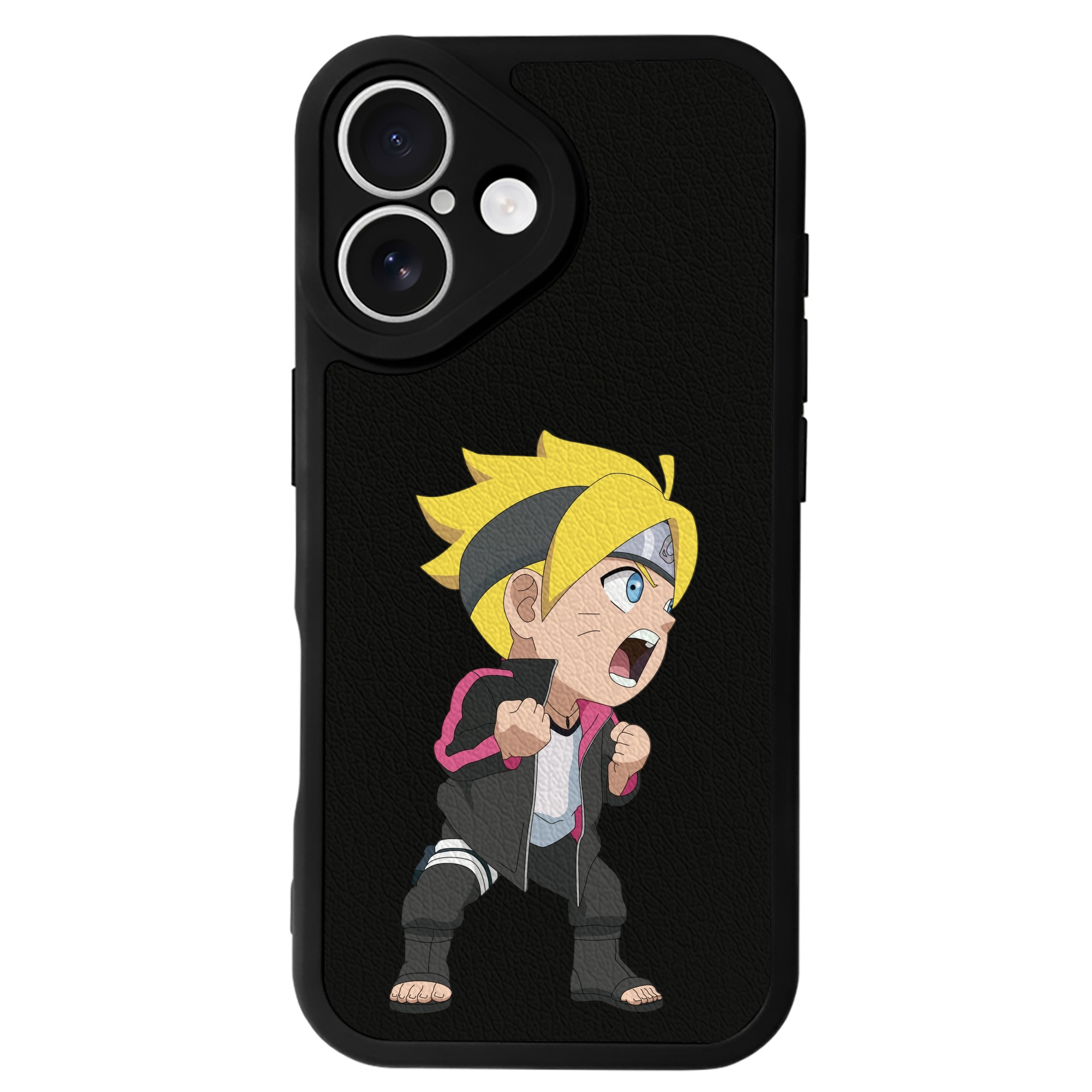 （画像用） NARUTO -ナルト- うずまき ボルト Uzumaki Boruto 【iPhone 16シリーズ対応】シリコンスマホケース（レザー調） 材質：シリコン